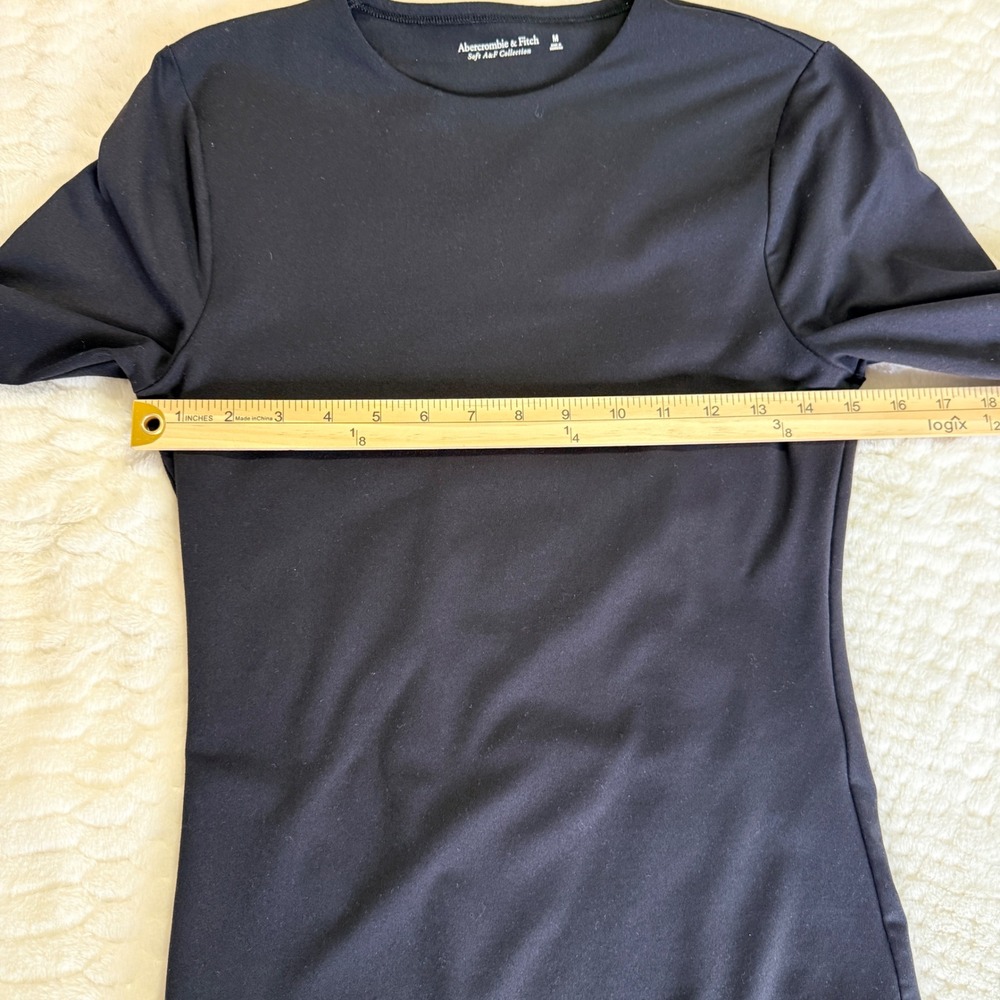 Abercrombie & Fitch Soft A&F Collection Black Long Sleeve Bodysuit Mens M - Picture 4 of 7